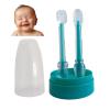 FOREVIVE Baby Tooth Brush, Infant Toothbrush 6 to 12 Months and0-6 Months,Silione Toothbrush, Newborn Tongue and Mouth Cleaner Set, Good Idea for Baby First Toothbrushes(Blue) view 1