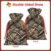 Augenstern Burlap Drawstring Bag Mossy-Tree-Camo-Leaves Reusable Present Wrapping Sack Xmas Holiday Party Favor Bag Medium view 2