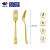 125 Count Gold Plastic Forks Heavy Duty, 7.28 Inch Gold Forks Disposable Heat Resistant Durable Plastic Utensils for Parties, Wedding, Daily Events view 2