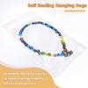 3x5 Inches Hanging Hole Self Sealing Cellophane Bags Self Adhesive, 100 Pieces Clear Resealable Cellophane Bags with hanging header for Jewelry Earring Necklace view 3