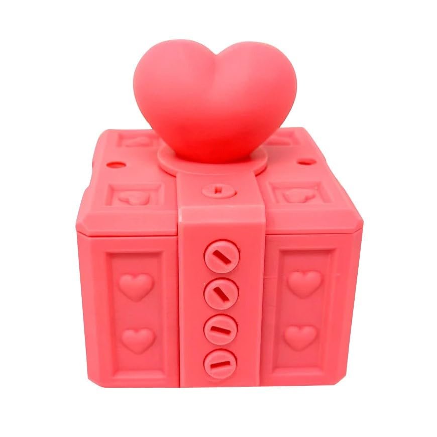 3D Printing Prank Screw Box,3D Printed Annoying Gift Box for Valentine's Day,Annoying Gift Box with Screws,Novelty Gift Box Creative 3D Printing Decorative Ornaments (Pink)
