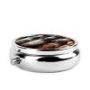 3 Beer Bottles Take-Along Pill Box, Portable Round Pill Box, fits in Your Purse Pocket Lightweight 3 Compartment Pill Box, view 3