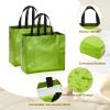 PATIKIL Light Green Gift Bags with Laser Coating, 12pcs Reusable Goodie Bags with Handle for Wedding Birthday Party Shopping Cosmetic, 12.6" x 4.7" x 11" view 3