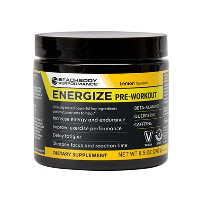BODi Energize Pre Workout Powder - Beta-Alanine, Quercetin & Low-Dose Caffeine Formula for Enhanced Energy & Focus, Increase Energy & Endurance Supplement, Lemon Flavored, 40 Servings