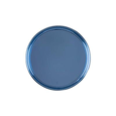 5.5 inch Transparent Blue Plastic Plates Disposable, Elegant, Durable, Versatile Plates for Everyday Use, Parties, Desserts, and Special Occasions BPA-Free, Easy to Clean, Stylish Tableware (60)