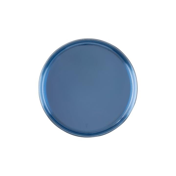 5.5 inch Transparent Blue Plastic Plates Disposable, Elegant, Durable, Versatile Plates for Everyday Use, Parties, Desserts, and Special Occasions BPA-Free, Easy to Clean, Stylish Tableware (60)