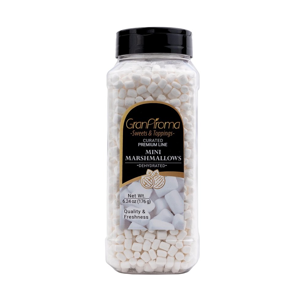 GranAroma Dehydrated Marshmallows, Crunchy, Perfect for Hot Cocoa, Cereal Topping, Baking, and Snacking (6.24 Ounce)