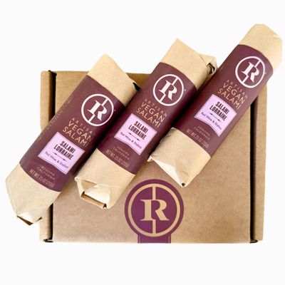 Renegade Foods Artisan Vegan Salami | 3 Pack | Lorraine | High Protein, Low Sugar, Seitan, Non-GMO | 16g of Protein Per Serving | Indulge European-Style Plant-Based Food