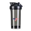 America Flag 18 Ounce Shaker Bottle Drink Mixer Leak-proof Pre Workout Protein Shakes Meal Replacement Shakes Bottles 500ML/18 Oz Black view 1