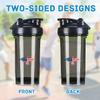 America Flag 18 Ounce Shaker Bottle Drink Mixer Leak-proof Pre Workout Protein Shakes Meal Replacement Shakes Bottles 500ML/18 Oz Black view 3
