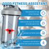 Albania Albanian Flag 18 Ounce Shaker Bottle Drink Mixer Leak-proof Pre Workout Protein Shakes Meal Replacement Shakes Bottles 500ML/18 Oz Gray view 2