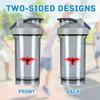 Albania Albanian Flag 18 Ounce Shaker Bottle Drink Mixer Leak-proof Pre Workout Protein Shakes Meal Replacement Shakes Bottles 500ML/18 Oz Gray view 3