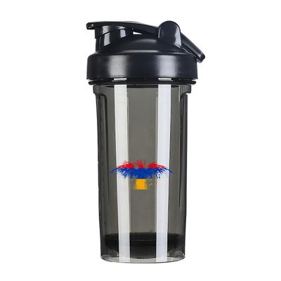 Armenian Flag 18 Ounce Shaker Bottle Drink Mixer Leak-proof Pre Workout Protein Shakes Meal Replacement Shakes Bottles 500ML/18 Oz Black