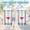 Albania Albanian Flag 18 Ounce Shaker Bottle Drink Mixer Leak-proof Pre Workout Protein Shakes Meal Replacement Shakes Bottles 500ML/18 Oz White view 3