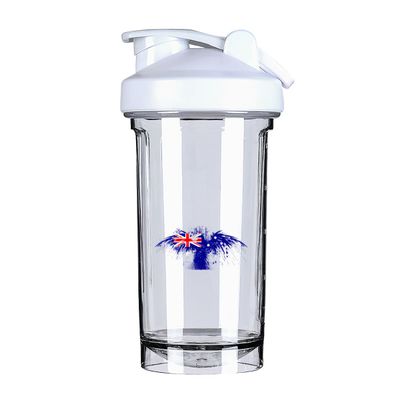 Australia Australians Flag 18 Ounce Shaker Bottle Drink Mixer Leak-proof Pre Workout Protein Shakes Meal Replacement Shakes Bottles 500ML/18 Oz White