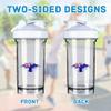 Australia Australians Flag 18 Ounce Shaker Bottle Drink Mixer Leak-proof Pre Workout Protein Shakes Meal Replacement Shakes Bottles 500ML/18 Oz White view 3