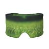 HD Green Nature Print Sleep Eye and Ear Muffs Mask - Adjustable Yoga Travel Headband, Keep Warm Shading Comfortable Aid view 1