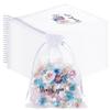 Beebeecraft 30Pcs Thank You Organza Bag 5x7 Inch Small Mesh Bags with Drawstring White Sheer Wedding Party Favor Gift Bags Flower Jewelry Mesh Pouch for Candy Storage Christmas Birthday Gifts Wrapping view 1