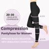Wegitcs Compression Pantyhose for Women & Men, 2 Pairs Footless 20-30mmHg Medical Graduated Compression Leggings, Waist High Support Tights, Opaque Stockings for Varicose Veins Edema, Black 4XL view 2