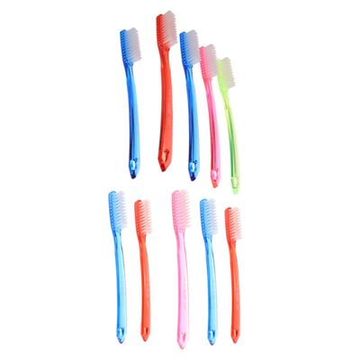 SOESFOUFU 10pcs Extra Hard Bristle Toothbrushes for Adults Large Head Portable Manual Toothbrushes Ergonomic Design Plastic Material Deep Cleaning for Teeth