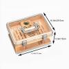 Acrylic Humidor Cigar Box with Hygrometer, Cigar Box Cedar Wood Tray, Modern Cigar Accessories with Handle, Gifts for Men view 2