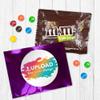 12ct Personalized Candy Party Favors with Photo Candy Fun Size Bags (12 Pack) - Purple Foil - Fully Assembled (3x4 in) view 1