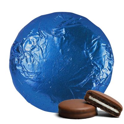 20 Pcs Foil Wrapped Chocolate Covered Cookies Dark Blue Candy Party Favors