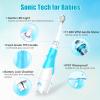 DADA-TECH Toddler Electric Toothbrush Kids Age 1-2-3 Years Old, Baby Electric Toothbrush with LED Light 2 Minutes Timer 4 Vibrating Heads for Infants (Blue Penguin) view 4
