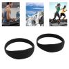 Tbest Patella Knee Support Strap, 2PCS Silicone Patella Tendon Stabilizer Band Elastic Brace Support Brace Hiking with Portable Bag for Basketball Running (Black view 2