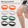 Tbest Patella Knee Support Strap, 2PCS Silicone Patella Tendon Stabilizer Band Elastic Brace Support Brace Hiking with Portable Bag for Basketball Running (Black view 4