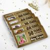 12ct Personalized Birthday Candy Favors for Guests Belgian Chocolate Bars Embossed "Happy Birthday" (12 Count) - 50th 60th 70th 80th 90th 100th - Any Age view 1
