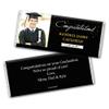 25ct Personalized Graduation Party Favors Wrappers for Candy Bars with Photo - Congrats - Black view 1