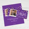 25 Count Personalized Graduation Class Of 2026 Candy Bar Wrappers With Photo For Party Favors, Gifts, Keepsakes & More (Purple) - Confetti (Candy Not Included) view 1