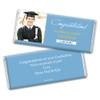 25ct Personalized Graduation Party Favors Wrappers for Candy Bars with Photo - Congrats - Baby Blue view 1
