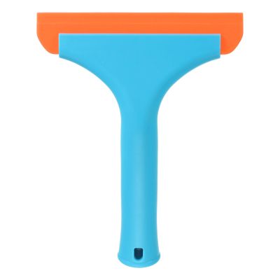 uxcell 6 Inch Shower Squeegee for Glass Doors, All-Purpose Bath Squeegee with Handle for Bathroom Window Mirror Car Glass, Blue/Orange