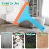 uxcell 6 Inch Shower Squeegee for Glass Doors, All-Purpose Bath Squeegee with Handle for Bathroom Window Mirror Car Glass, Blue/Orange view 4