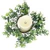 2 Pcs Artificial Eucalyptus Candle Rings Greenery Leaves Wreaths Small Boho Wreath Pillar Candle Holder for Spring Easter Wedding Home Door Tabletop Decoration (Green) view 3