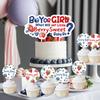 13Pcs Berry Sweet Gender Reveal Cake Toppers Blueberry Strawberry Baby Shower Cupcake Topper Boy or Girl What Will Our Berry Sweet Baby Be Cake Decoration for Team Girl Team Boy Gender Reveal Party view 2