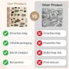 BeePure Reusable Beeswax Food Wrap - Eco-Friendly, Sustainable Wrap Roll (15"x80") - Plant & Bee Pattern for Food Storage view 2