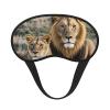 African Lion and Lioness Sleep Mask Soft Blackout Eye Mask with Adjustable Strap Comfortable Eye Shade Cover for Women Men Deep Rest Travel Work Home view 2