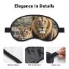African Lion and Lioness Sleep Mask Soft Blackout Eye Mask with Adjustable Strap Comfortable Eye Shade Cover for Women Men Deep Rest Travel Work Home view 4