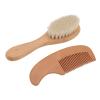 Gentle Hair Brush & Comb Set Handle with Soft Bristles & Wide-Tooth Comb for Newborns and Toddlers view 1