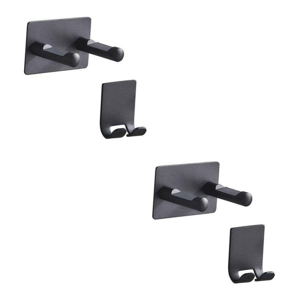 Beatifufu 4pcs Bathroom Storage Organizer Wall-mounted Hair Dryer Rack Toilet Storage Rack Space-saving Easy Install