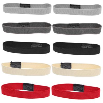TOGEVAL 5pairs Elastic -loose Shoe Straps for High Heels Detachable Binding Straps to Prevent Loose Heels Washable and Includes Black Light Grey Dark Grey Beige and Red
