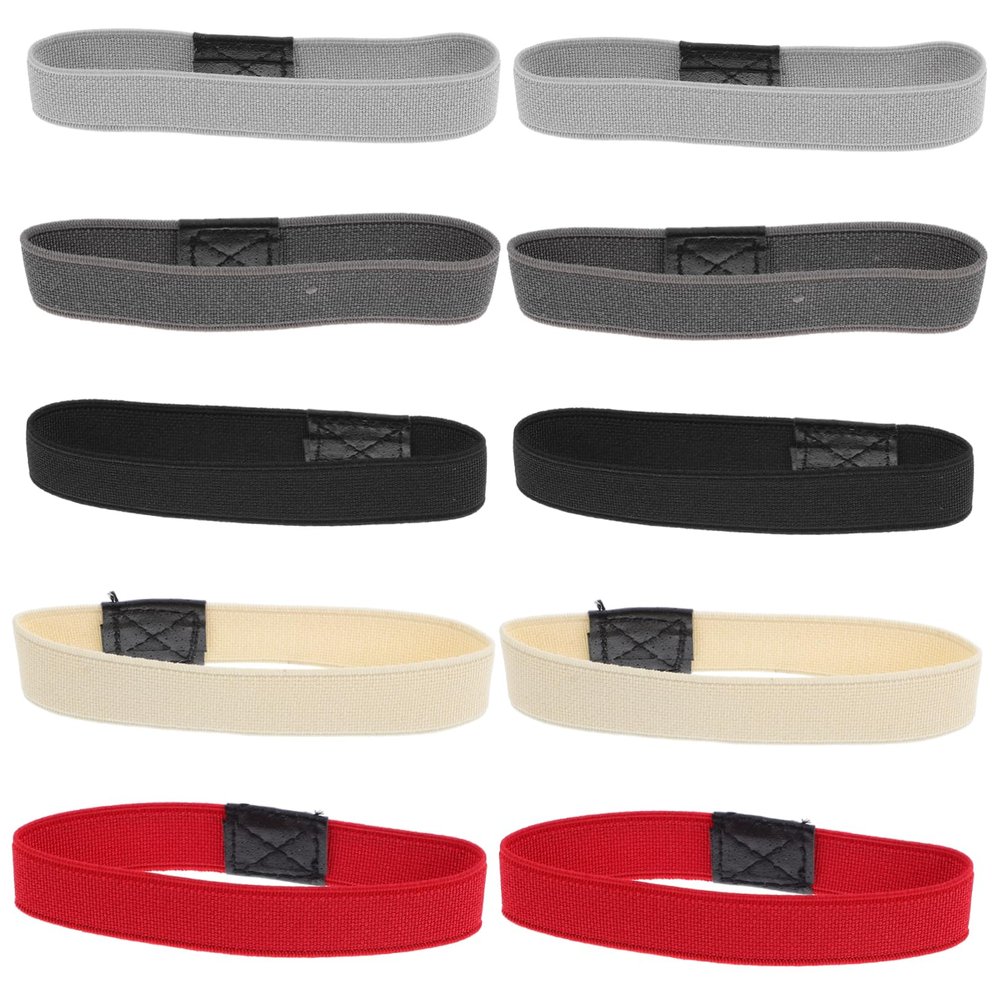 TOGEVAL 5pairs Elastic -loose Shoe Straps for High Heels Detachable Binding Straps to Prevent Loose Heels Washable and Includes Black Light Grey Dark Grey Beige and Red