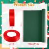 Feifeiya Christmas Gift Wrapping paper roll, Kraft Gift Paper, 2 Rolls 17.5'' x 33' Wrapping Paper Roll, with 1 Roll 1'' x 25 yd stain Ribbon view 3