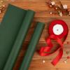 Feifeiya Christmas Gift Wrapping paper roll, Kraft Gift Paper, 2 Rolls 17.5'' x 33' Wrapping Paper Roll, with 1 Roll 1'' x 25 yd stain Ribbon view 4