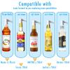 Coffee Syrup Pumps for Monin Syrup Bottles Plastic 1 Liter Only, with Pump Tip Covers Included, 4 Packs, White view 3
