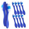 SECFOU 20pcs Short Handle Soft Toothbrush with Rounded Edges, Blue view 1