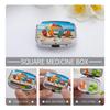 Pill Box 2 Compartment Medicine Pill Case Colorful Flip Flops Beach Ball Printed Portable Pill Box Travel Pill Organizer for Pocket Purse Daily Medicine Vitamin Box Fish Oil Box Supplement Box view 4